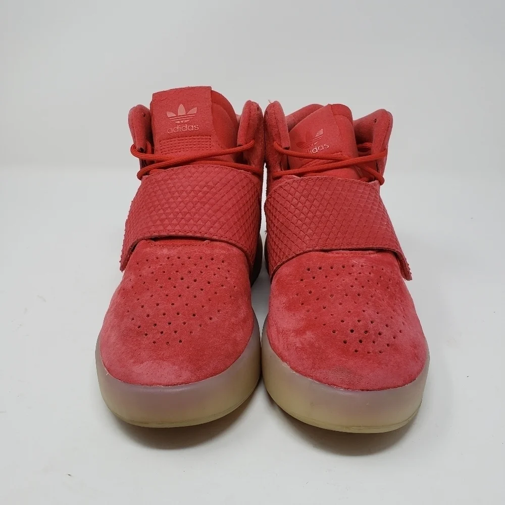 Adidas Tubular Invader Strap red high tops size 6.5